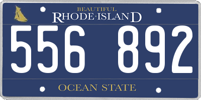 RI license plate 556892
