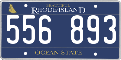 RI license plate 556893