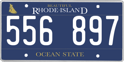 RI license plate 556897