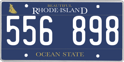 RI license plate 556898