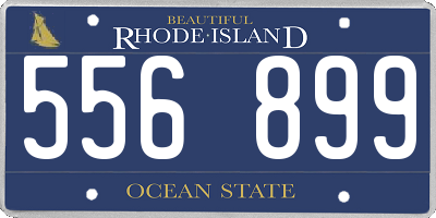 RI license plate 556899