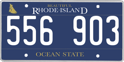 RI license plate 556903