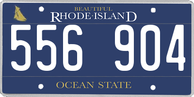 RI license plate 556904