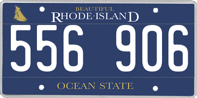 RI license plate 556906