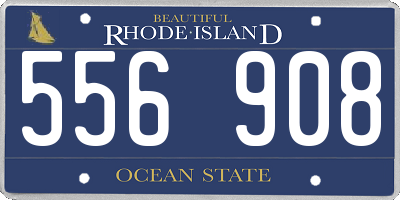 RI license plate 556908