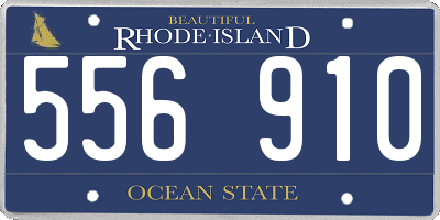 RI license plate 556910