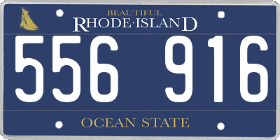 RI license plate 556916