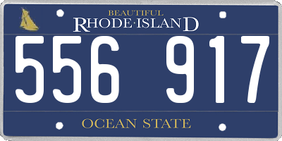 RI license plate 556917
