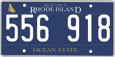 RI license plate 556918