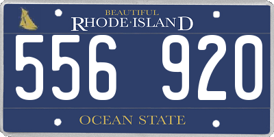 RI license plate 556920