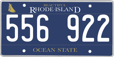 RI license plate 556922