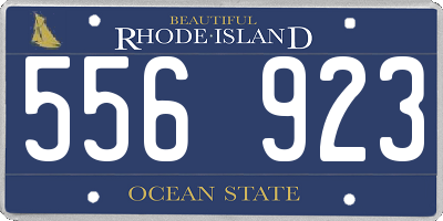 RI license plate 556923