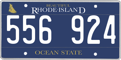 RI license plate 556924