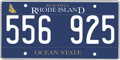 RI license plate 556925