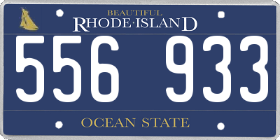 RI license plate 556933