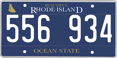 RI license plate 556934