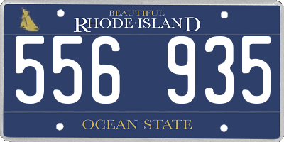 RI license plate 556935