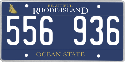 RI license plate 556936