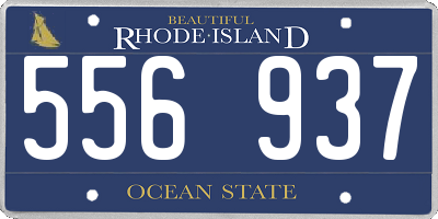 RI license plate 556937