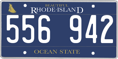 RI license plate 556942