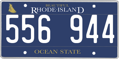RI license plate 556944
