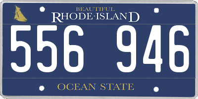 RI license plate 556946
