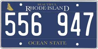 RI license plate 556947