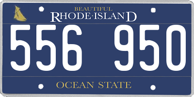 RI license plate 556950