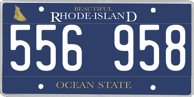 RI license plate 556958