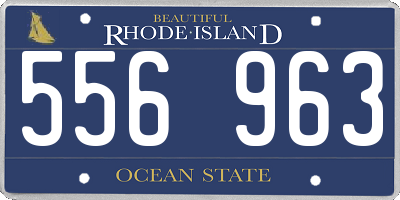 RI license plate 556963