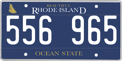 RI license plate 556965