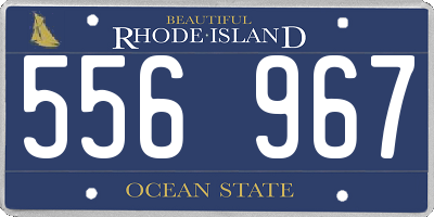 RI license plate 556967