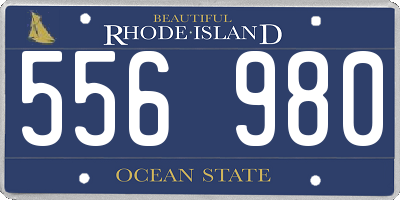 RI license plate 556980