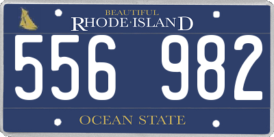 RI license plate 556982
