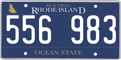 RI license plate 556983