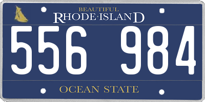 RI license plate 556984