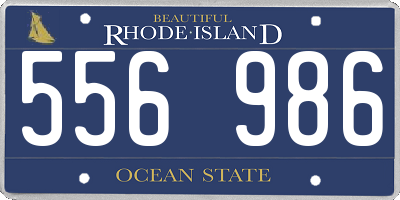 RI license plate 556986