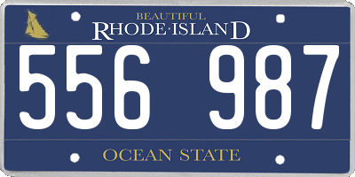 RI license plate 556987