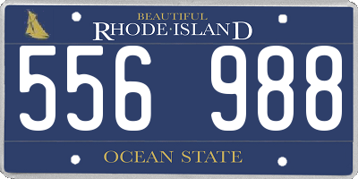 RI license plate 556988