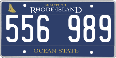 RI license plate 556989