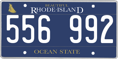 RI license plate 556992
