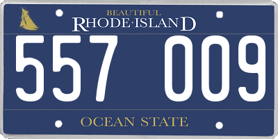 RI license plate 557009