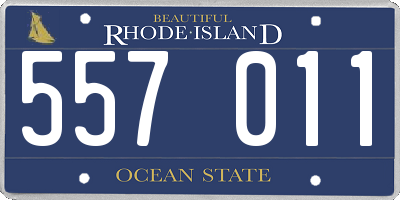 RI license plate 557011