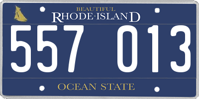 RI license plate 557013