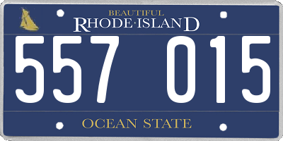 RI license plate 557015