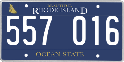 RI license plate 557016