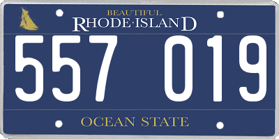 RI license plate 557019