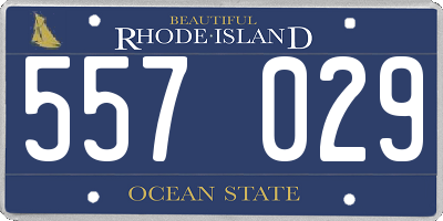 RI license plate 557029