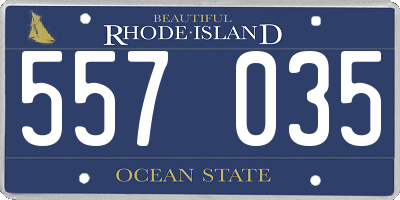 RI license plate 557035