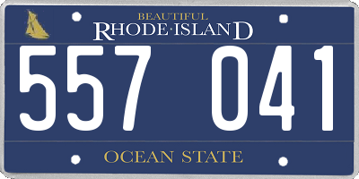 RI license plate 557041